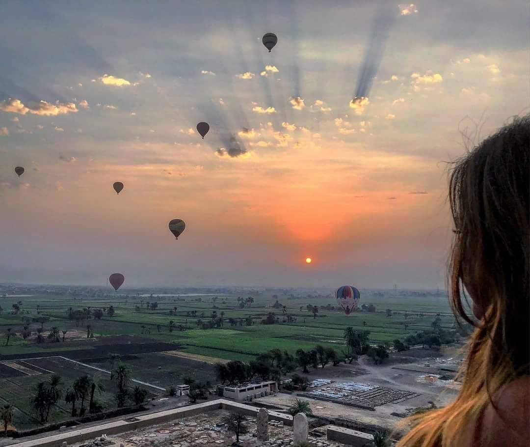 Polet z balonom v Luksorju